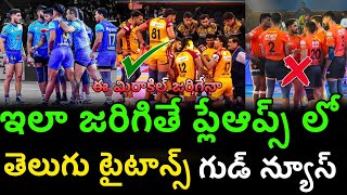 Telugu Titans Playoff's Scenario In Telugu || Will Bengal Warriors beat U Mumba.? Telugu Titans