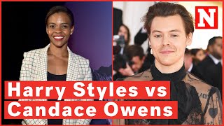 Harry Styles' Fans Blast Candace Owens Over Vogue Dress Cover: 'You're Pathetic'