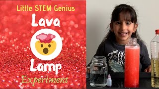 How to make a homemade lava lamp? | Easy Science Experiment for Kids by LittleSTEMGenius