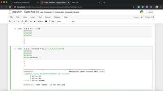 Python EP 12: Tuple And Set