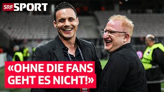 Über Europa-Ziele \u0026 Fans: FCB-Präsident Degen nach dem Halbfinal-Einzug in der Conference League