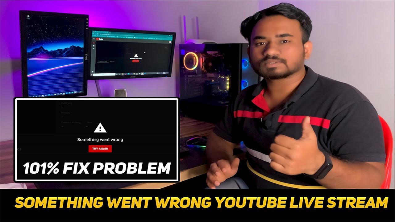 How To Fix Something Went Wrong Error In Youtube Live Streaming In