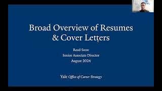 Resume \u0026 Cover Letter Workshop 2024