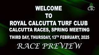 Calcutta Race Preview of 13th February 2025 ... #rctc #racecourse #kolkata   #horseracing