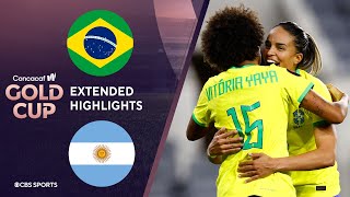 Brazil vs. Argentina: Extended Highlights | CONCACAF W Gold Cup I CBS Sports Attacking Third