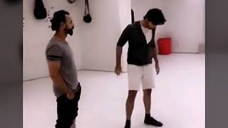 Farhan Saeed dance rehersal with coreographer