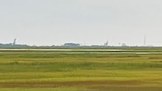 NG-19 Antares rocket with Cygnus cargo ship viewed from Chincoteague, VA.