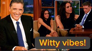 MEGHAN'S DELIGHTFUL DANCE WITH LATE-NIGHT CHARM:DELIGHTFUL CHARM SHINES IN CRAIG FERGUSON INTERVIEW.