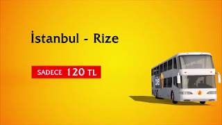 İstanbul - Rize Bus Ticket Only 120 TL biletexpert.com