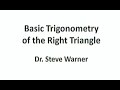 Basic Trigonometry of the Right Triangle - ACT and SAT Prep