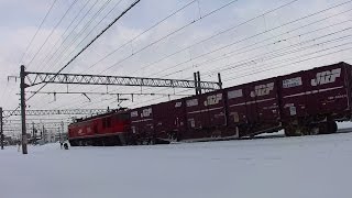 2014.01.19 貨物列車（4075列車・秋田駅発車　その２）