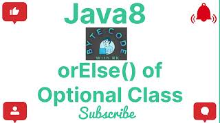 orElse() | Optional Class | Java8 | Core Java | Java Programming | #java #java8 #optionalclass