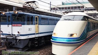 【特急に貨物列車 大宮駅に集う】EF65 2060+ホキ E257系M105団体 東武100系スペーシア 2019.12.9