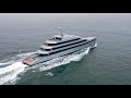 83.50m 274ft feadship savannah on her sea trials feadship