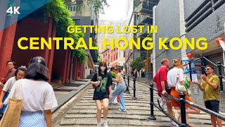 Getting Lost in CENTRAL HONG KONG (4K)