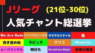 【Jリーグ】 人気チャント・総選挙 「21位～30位の発表です」