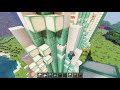 minecraft modern prismarine skyscraper tutorial part 1