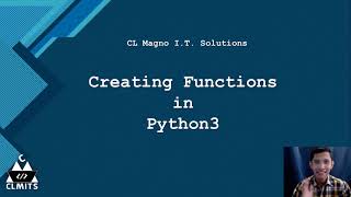 Creating Functions in Python3