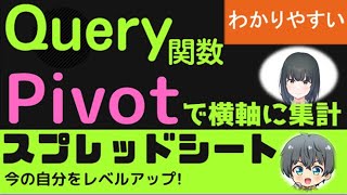 Query関数 Pivot 横軸に集計！スプレッドシート クエリー関数ピボットの使い方を　わかりやすく解説。横軸に集計することができます。縦軸に集計できるGroup Byと併用するとGood！