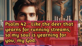 Psalm 42 |  Like the deer that yearns for running streams, so my soul is yearning for you, my God.