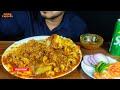 eating mutton fat curry with rice chili onion and tomato food eating videos eating sounds