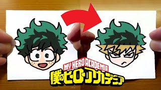 Tutorial My Hero Academia Transformations Endless Card｜Funny Paper Craft DIY & Drawing