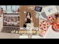 work vlog 👜✨| realistic 9-5 work week, prioritizing self growth, ft. moft tripod weyatoons