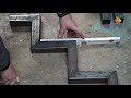 Stahltreppe selber bauen  Treppenwangen zuschneiden (50 mm Quadratrohr)