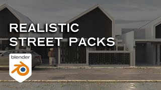 Realistic Street Packs for Archviz in BLENDER