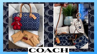 🔥COACH Large Denim Rowan: What fits? COACH Barrel Nolita: New Mini Purse?🔥