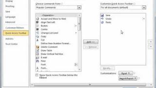 Word 2010 Tutorial The Quick Access Toolbar Microsoft Training Lesson 1.8