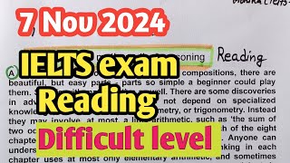 IELTS reading tips and tricks 7 Nov 2024 ielts exam Reading ans | ielts preparation ielts reading