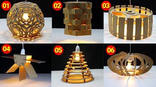 How To Make 06 Lampshade From Cardboard! DIY Hanging Lamp