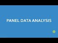 Panel Data Analysis Part 1 | Pooled OLS, Fixed Effect, Random Effect