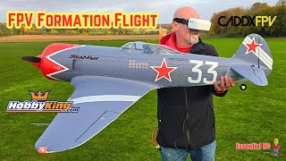 FLYING FROM THE COCKPIT ! HobbyKing Yak-11 Steadfast and Caddx Head Tracked Goggles L/GM3 Gimbal