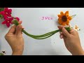 🌹craft flower🌹how to make a beautiful and easy sunflower basket with pipe cleaner