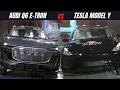 2024 Audi Q6 e-tron vs Tesla Model Y: Crash Test Showdown – Which Electric SUV is Safer?