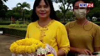 กาญจนบุรี – ผู้ว่าราชการฯ คนใหม่คนที่ 65 และภรรยา อุ้มพระพุทธรูปเข้าจวน ก่อนออกมาทักทายผู้ไปรอ