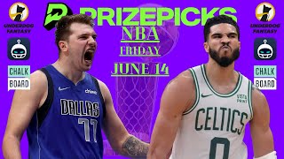 MAVERICKS vs CELTICS GAME 4 | PRIZEPICKS TODAY | Friday June 14 2024 | BEST NBA FINALS BETS PROPS