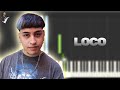 Tiago PZK - Loco | Instrumental Piano Tutorial / Partitura / Karaoke / MIDI