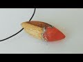 DIY Red Secret Pendant from Epoxy Resin and wood,How to make resin pendant | Resin jewelry resinart