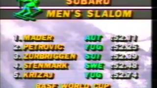 Rok Petrovič wins slalom (Heavenly Valley 1986)