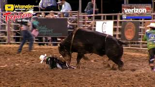 Josh Frost in the Mud at Sheridan WYO Rodeo