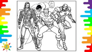 AVENGERS Coloring Page|Thor Capian America Hulk Iron Man Coloring | Jim Yosef & EMM - Shudder