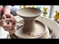 도자기 물레 디저트 접시 트레이 만들기 making a ceramic spinning wheel dessert plate tray