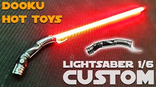 Dooku lightsaber CCFL custom hot toys by Art15 Custom