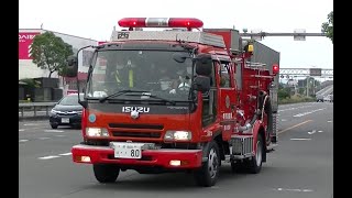 消防車緊急走行【413】堺市消防局　西タンク車　建物火災【Japanese fire enjine】