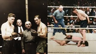 Gene Tunney vs Georges Carpentier (1924.07.24) - Fight Highlights Colorized