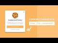 Create A Cookies Consent Popup Box UI Design Using HTML - CSS - JavaScript