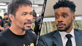 MANNY PACQUIAO & ERROL SPENCE REACT TO CANCELED FIGHT - PACQUIAO WISHES SPENCE FAST RECOVERY